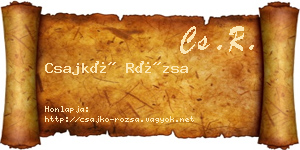 Csajkó Rózsa névjegykártya